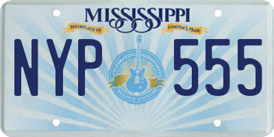 MS license plate NYP555