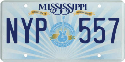 MS license plate NYP557