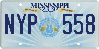 MS license plate NYP558