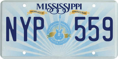 MS license plate NYP559