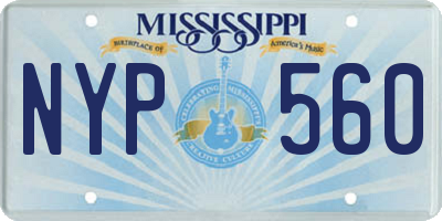 MS license plate NYP560