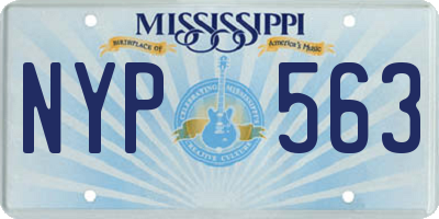 MS license plate NYP563