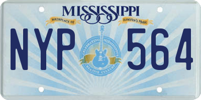 MS license plate NYP564
