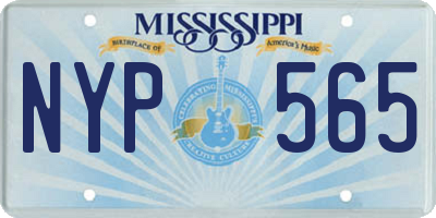 MS license plate NYP565