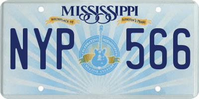 MS license plate NYP566