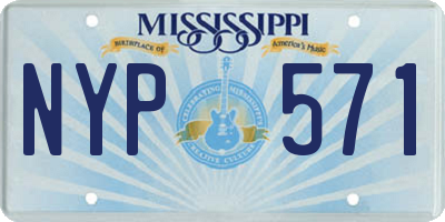 MS license plate NYP571