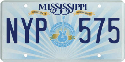 MS license plate NYP575