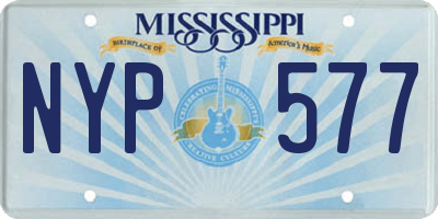 MS license plate NYP577