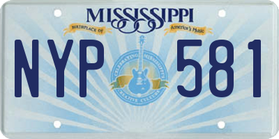 MS license plate NYP581