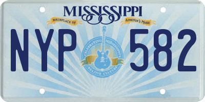 MS license plate NYP582