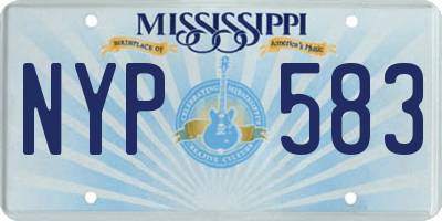 MS license plate NYP583