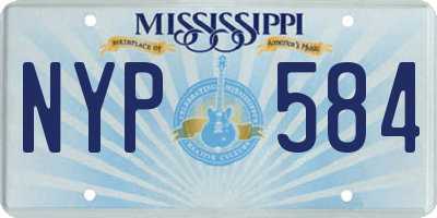 MS license plate NYP584