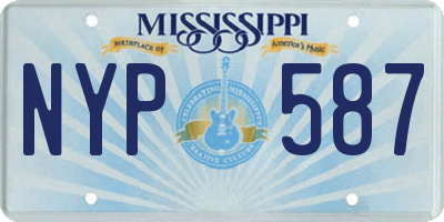 MS license plate NYP587