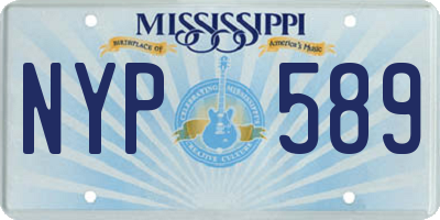 MS license plate NYP589