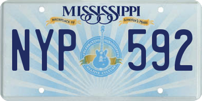 MS license plate NYP592