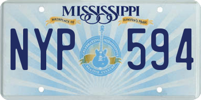 MS license plate NYP594