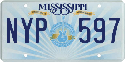 MS license plate NYP597