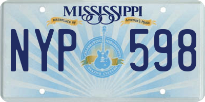 MS license plate NYP598