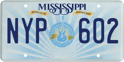 MS license plate NYP602