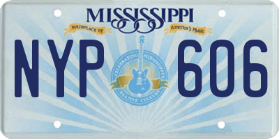 MS license plate NYP606