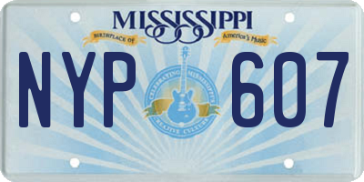 MS license plate NYP607