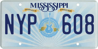 MS license plate NYP608
