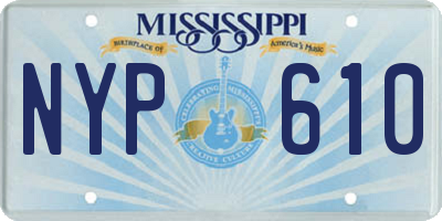 MS license plate NYP610