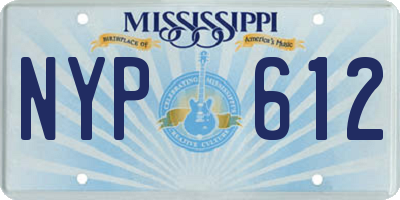 MS license plate NYP612