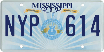 MS license plate NYP614