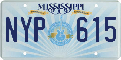 MS license plate NYP615