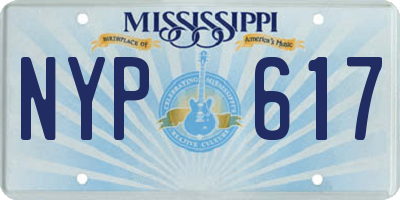 MS license plate NYP617
