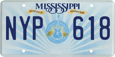MS license plate NYP618