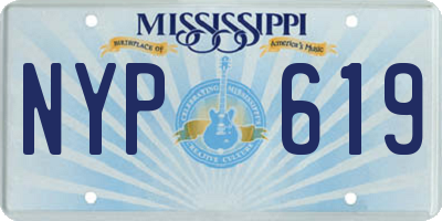 MS license plate NYP619