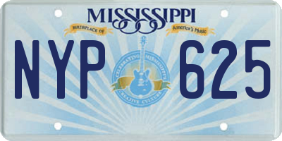 MS license plate NYP625