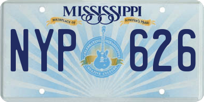 MS license plate NYP626