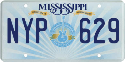 MS license plate NYP629