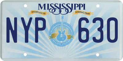 MS license plate NYP630