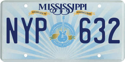 MS license plate NYP632