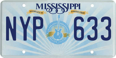 MS license plate NYP633