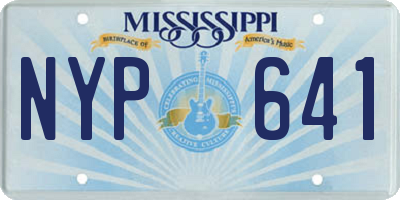MS license plate NYP641
