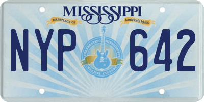 MS license plate NYP642