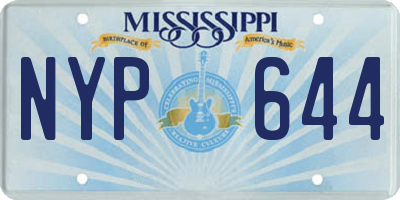 MS license plate NYP644