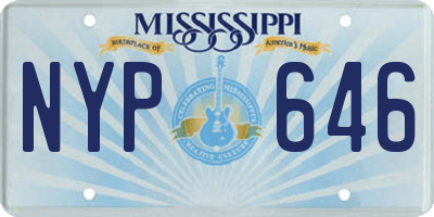 MS license plate NYP646