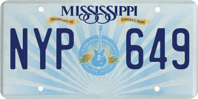 MS license plate NYP649