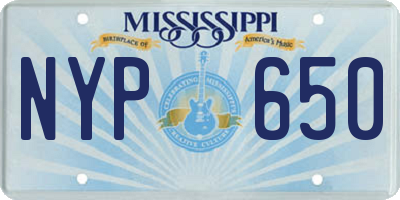 MS license plate NYP650