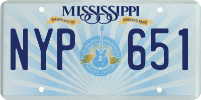 MS license plate NYP651