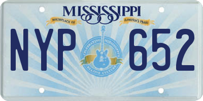 MS license plate NYP652