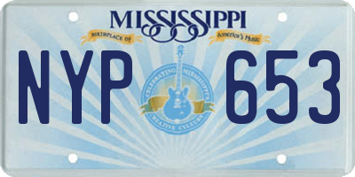MS license plate NYP653