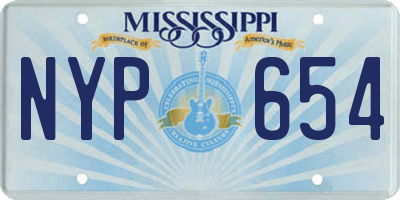 MS license plate NYP654