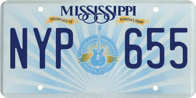 MS license plate NYP655